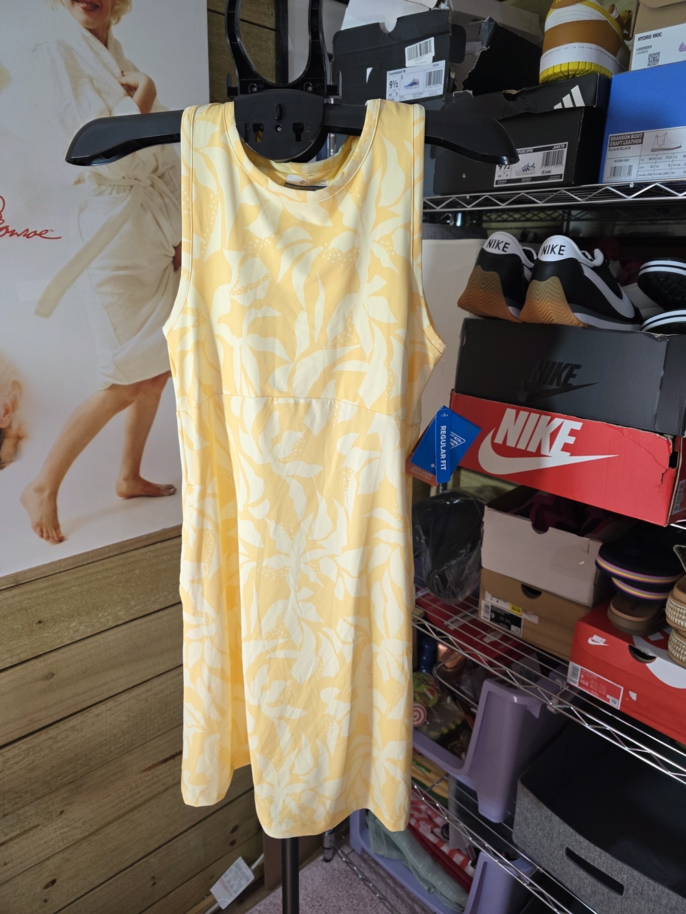 Columbia Yellow and White Floral Mini Dress